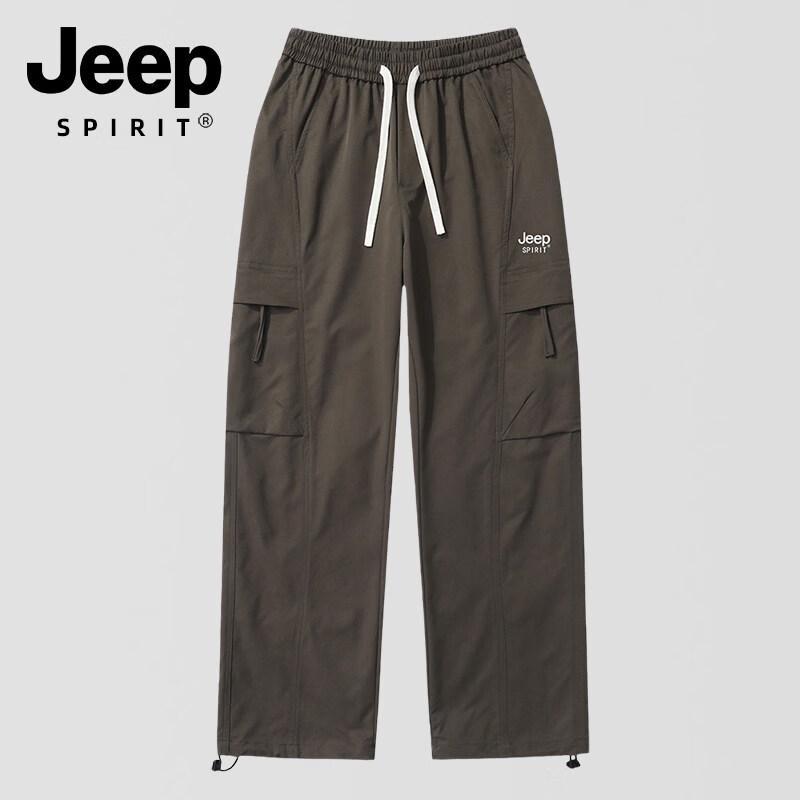 JEEP SPIRIT Men s Ice Silk Loose Straight-Leg Casual Pants M