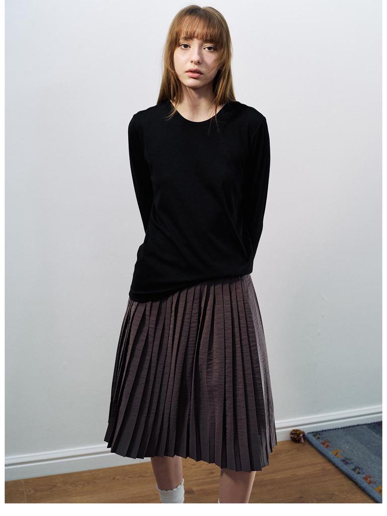 Spring New Modal Pleated Relaxed Midi Skirt - Cloud-Like Comfort