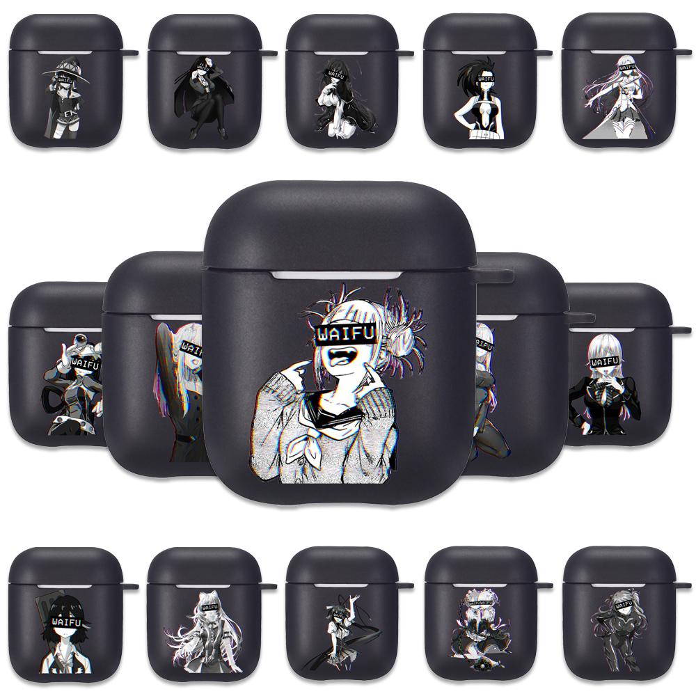 

Аниме Waifu Girl Силиконовый чехол для Apple Airpods 1 2 чехла Мягкий черный чехол Airpods Чехол для наушников Airpods Capa Bags