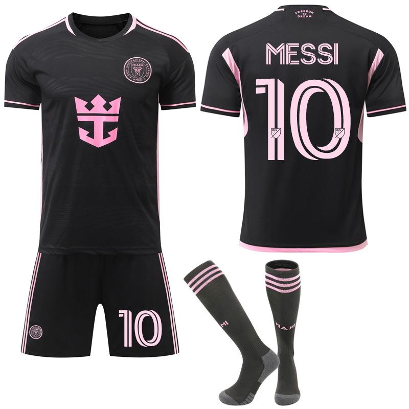 2024-25 Miami Away Black No. 10 Messi Football Jersey Set Jersey 9 Suarez New Original