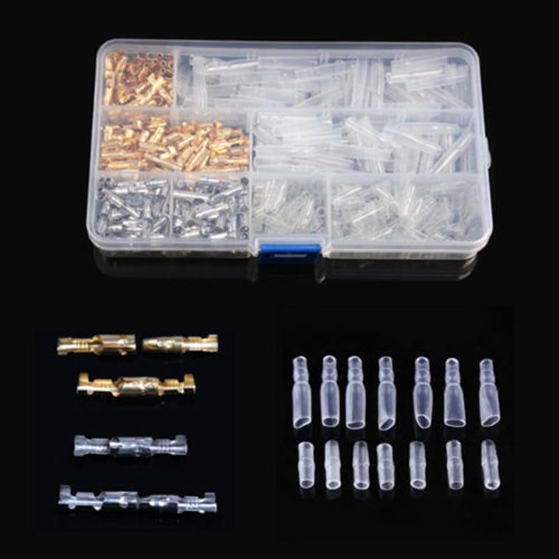 400PCS Wire Terminals Motorcycle Brass Male&Female Connectors Autos Part Tool