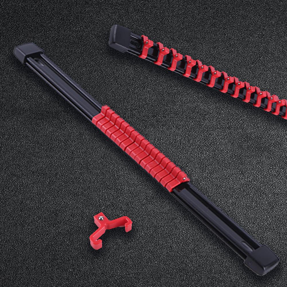 1/2 3/8 1/4-Inch 360° Socket Organizer Socket Holder Kit Socket Storage Rails ABS Heavy Duty Socket Rail ForTool Carts