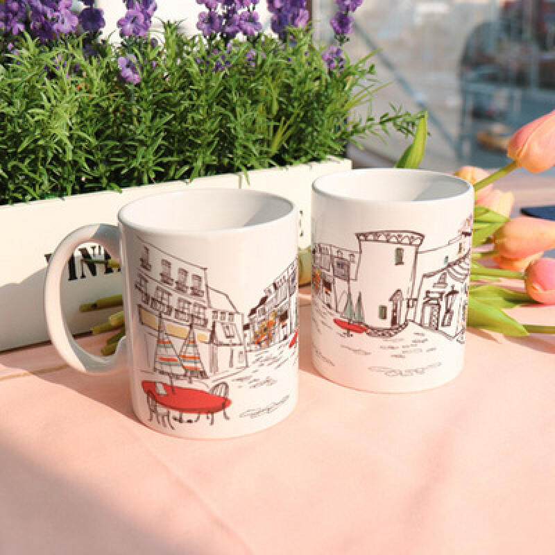 cg928-Design Mug 2p-European Cafe Street