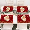 Linen Christmas Placemats Santa Claus Elk Table Mats Christmas Decorations for Home 2025 Xmas Navidad Noel New Year Table Decor
