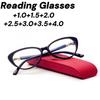 New Anti Blue Light Reading Glasses for Women Elegant Pearls Cat Eye Frames Presbyopia Glasses Ultra Light and High-definition Far Sight Eyeglasses