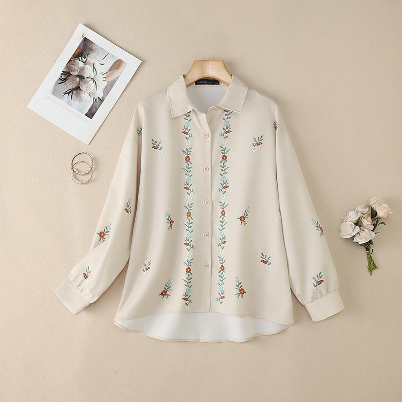 ZANZEA Women Turn Down Collar Casual Long Sleeve Print Blouse