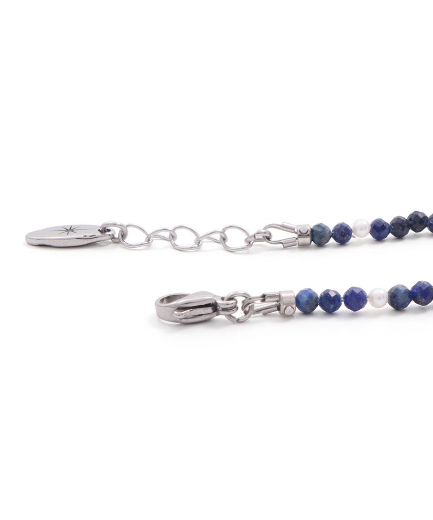 Polalita Lapis Cut Pearl Point Bracelet (Plt-Br-088_Bl)