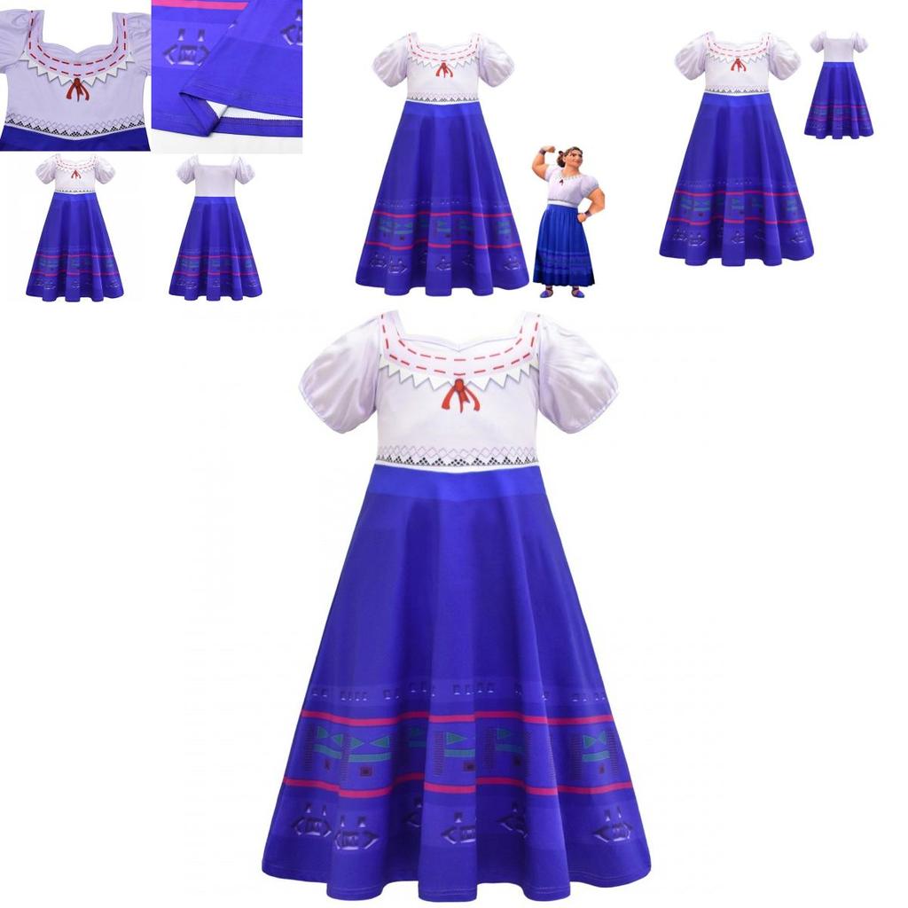 Vibrant Encanto Mirabel Isabela Pepa Princess Dress For Girls' Cosplay Parties