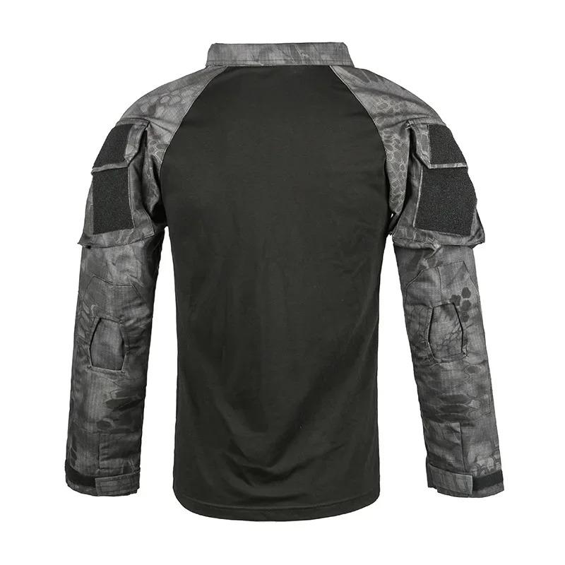 Outdoor Tactical Hiking T Shirts Men Long Sleeve Hunting Climbing Shirt Sport Clothes