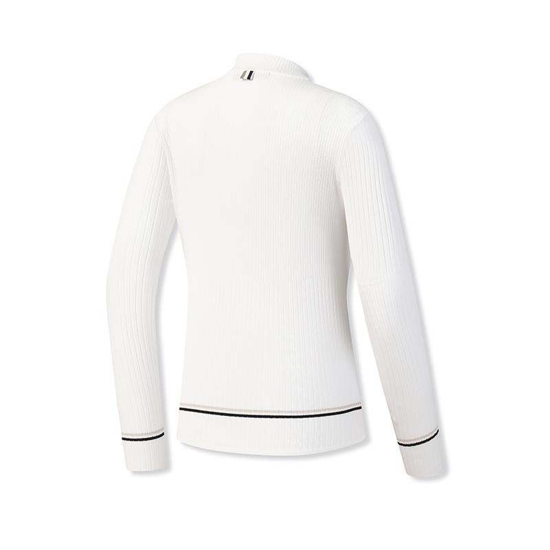 Fila Golf Series Simple Fashion Casual Sports Golf Versatile Comfortable Elegant Slim Fit Knitted Long Sleeve Sweater Women Sweater A11W615407FWT