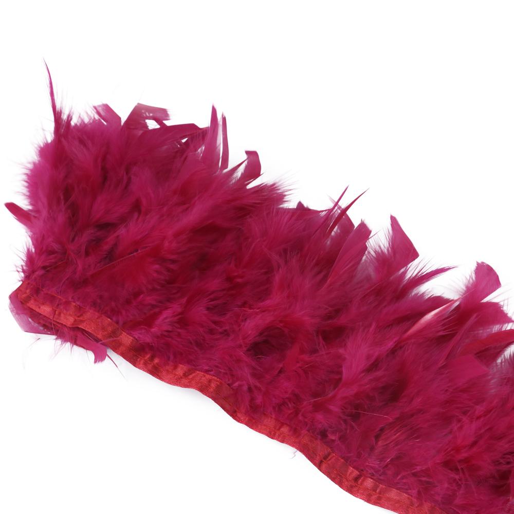 1Meter Natural Turkey Feathers Trims Fringe 10-15cm for Wedding Clothing Decoration Accessories DIY Feather Ribbon Sewing Crafts