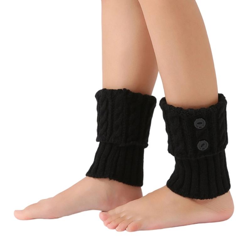 Women's Short Knitted Leg Warmers Acrylic Boot Cuffs for Superior Warmth Comfort Elastic Fit Ideal for Winter Activities