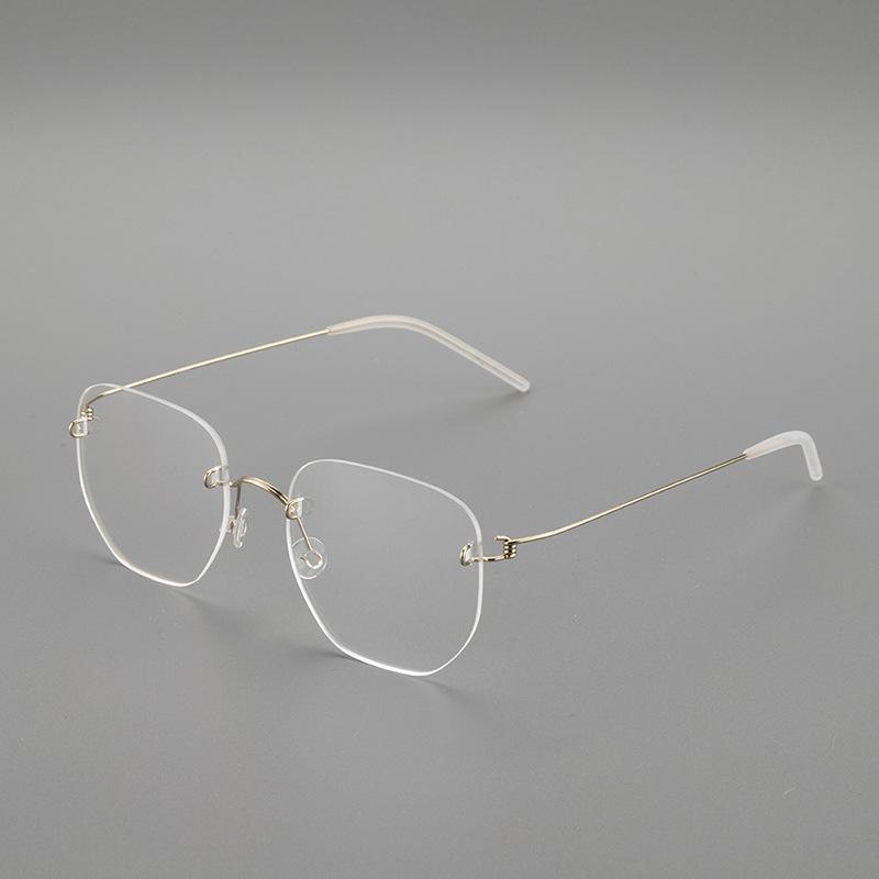 

LINDe Сверхлегкая оправа из чистого титана, безободковая, многоугольная, квадратная