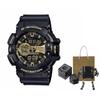 CASIO Men Liquid Crystal/Analog Dual Display Series Black Watch GA-400GB-1A9 GA-400GB-1A9