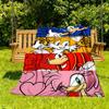 1PC Sonic Characters Outdoor Flannel Throw Blanket - HD Printed Lightweight Soft Warm All-Season Blanket for Sofa, Bed, Travel, Camping 071