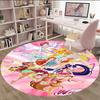 1pc Winx Club  Carpet, Round Rug, Comfortable, Suitable for Entryways, Living Rooms, Office, And Bedrooms, Christmas Decoration