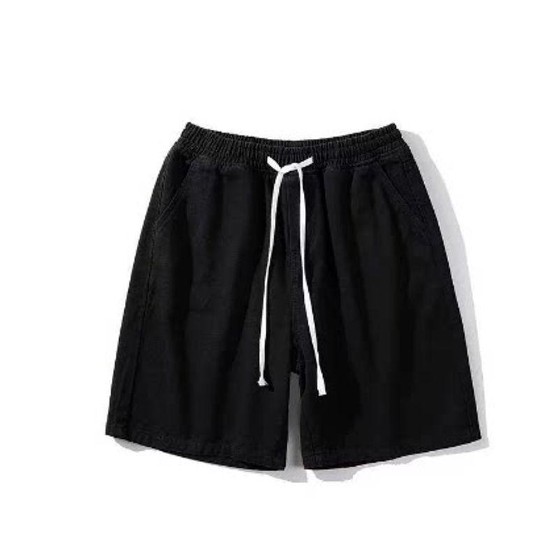 

Elastic Half Length High Waist Thin Small Denim Shorts High Quality Slimming Look [Black 4XL