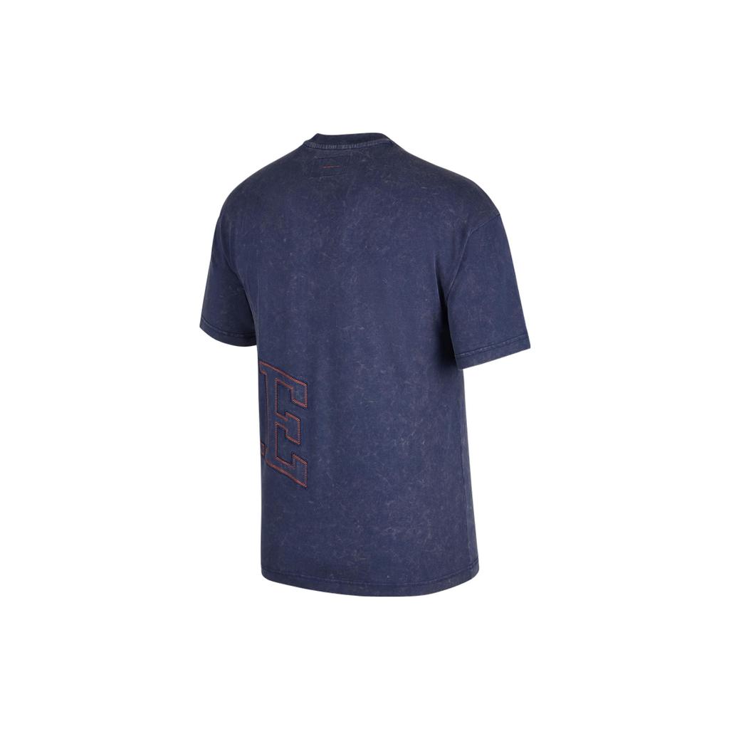 Nike Oversized Letter Embroidery Crew Neck Fitted Pullover Short Sleeve T-Shirt Unisex Tops Blue DX5836-410