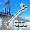 Professional Stainless Steel Jaw Turnbuckles 5Pcs Weather Resistant Elastic Regulator For Tent Anchoring Rope Tightening
