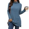 Women's High-Neck Loose-Fit Long-Sleeve Top Sweatshirt
