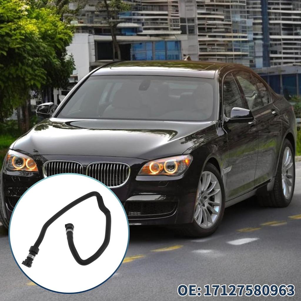 Radiator Hose Engine Coolant Water Hose No.17127580963 for BMW 640i 2012-2017 for BMW 740i 2011-2014 Rubber Black Good Sealing