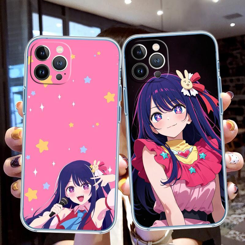 HK55 Oshi No Ko Ai Hoshino Soft Shell Transparent Phone Case for Motorola Moto G7 G8 G9 G84 G85 G73 G24 G15 Z2 Play Power Plus