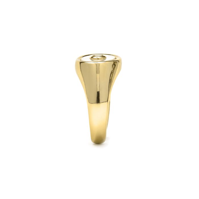 Bague - LUXENTER - Staxo - Nacre blanche - Or 18 carats - 12,3 mm de largeur