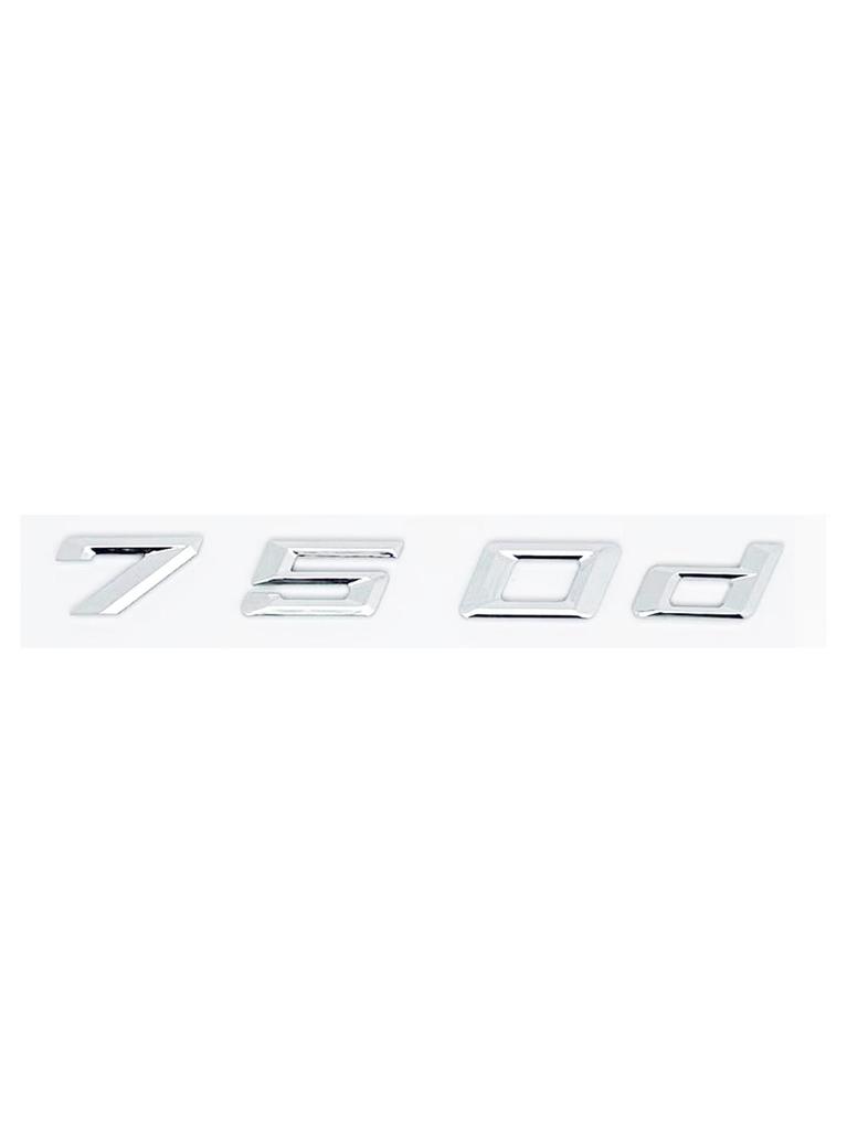 New Font Black Chrome ABS Alphanumeric Trunk Emblem for BMW 7 Series G11 G12 G70 G71 - 730d 740d 745d 750d 760d Nameplate Sticke