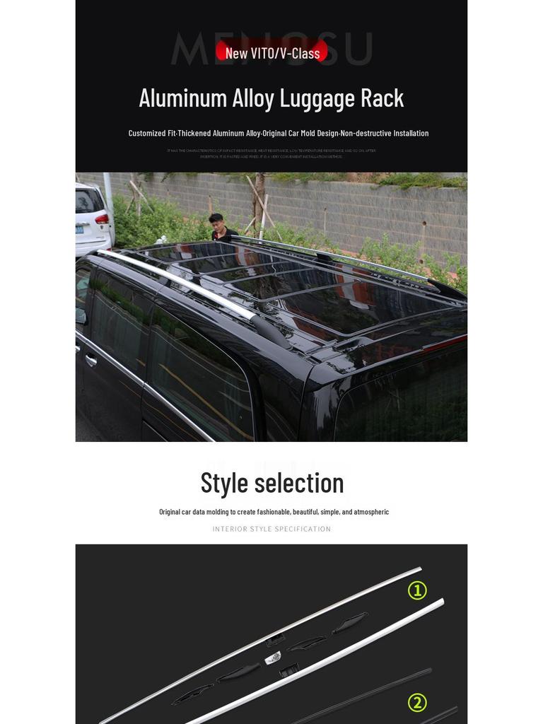 Compatible Roof Rack for Mercedes-Benz Viano/V-Class/Vito V260L - Travel & Modification Accessories