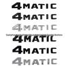 Autocolant Mercedes 4MATIC - Emblema Logo Modificat pentru Tracțiune Integrală pentru Spate și Părți Laterale.