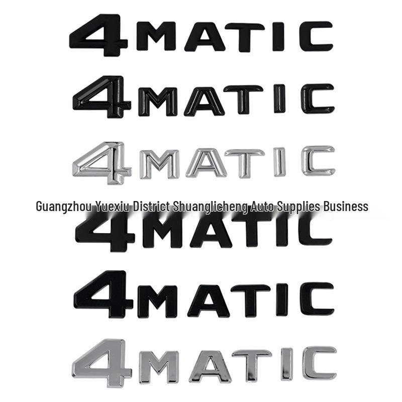 Mercedes 4MATIC Decal - Modified Four-Wheel Drive Logo Emblem for Rear and Sides.