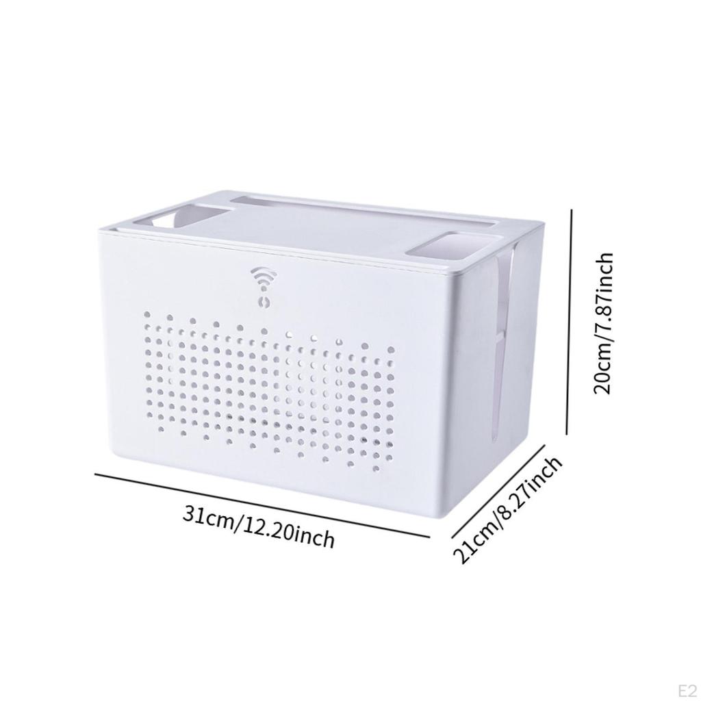 Cable Management Box for Router And Power Strip Organizer