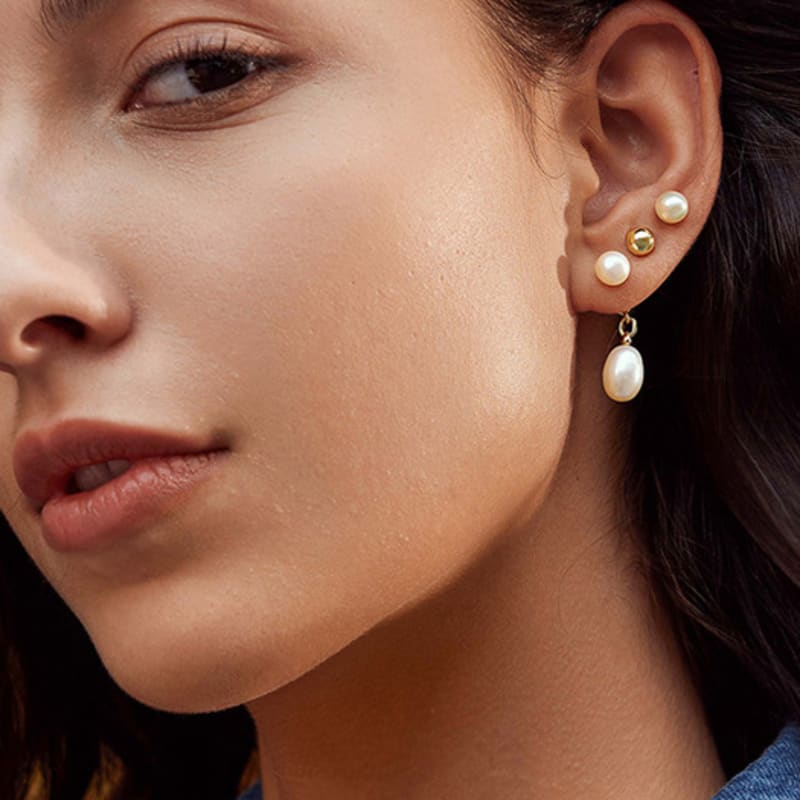 ANIA HAIE Natural Freshwater Pearl Stud Ear Jacket/Earrings E058-06G