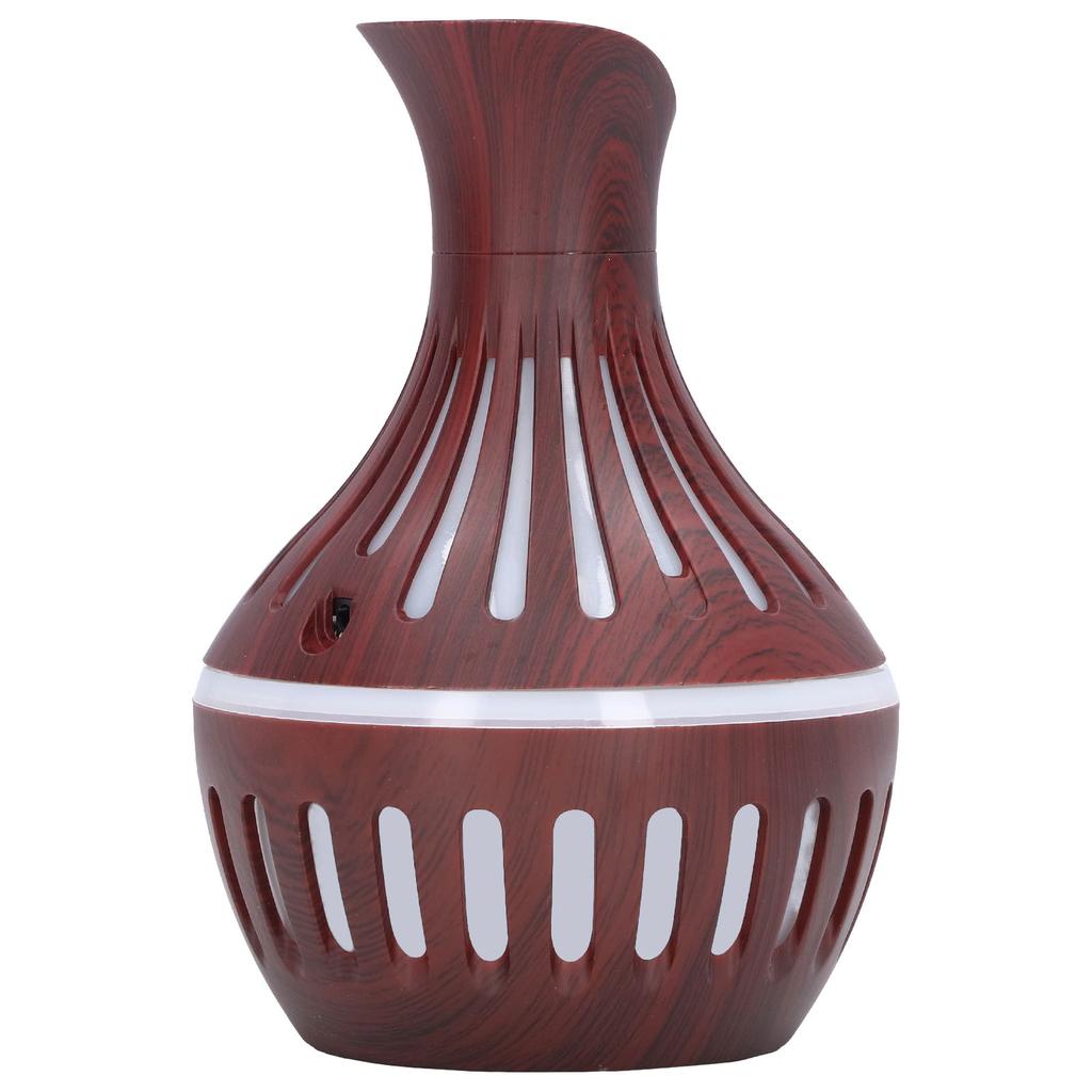 Wood Grain Humidifier USB Small Vase Night Light Mute Humidification Aromatherapy Machine 300ml