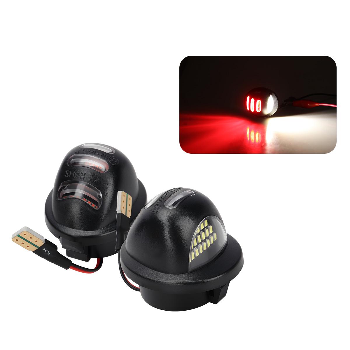 2pcs LED Car License Plate Lights For Ford F150 F250 F350 F550 Ranger Explorer Sport Bronco Expedition Excursion 12V 18SMD