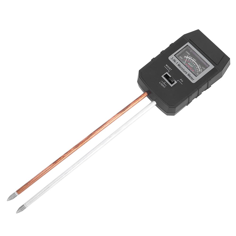 3in1 Multi Functional Soil Tester PH Value Humidity Illuminance Sensor for Graden Farm Lawn