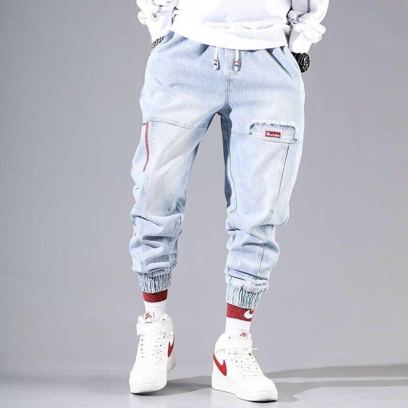 Uomo Streetwear Hip Hop Cargo Pantaloni Uomo Jeans Cargo Pantaloni Elastic  Harun Pantaloni Joggers Pantaloni acquista in modo economico — spedizione  gratuita, recensioni reali con foto — Joom
