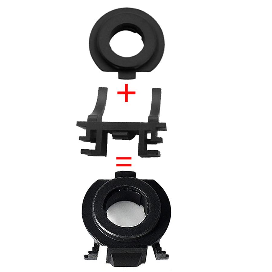 1 Pair Newest H7 LED Adapter Holder For Focus 3 MK3 MK35 Fiat 500 Opel Facelift 2018 Corsa E 2015-2017 Headlight Lamp Retainer