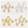 50Pcs 5-8mm 14K/18K Gold Plated Brass Hollow Flower Beads Caps End Beads Cap Filigree for DIY Jewelry Findings Making Supplies
