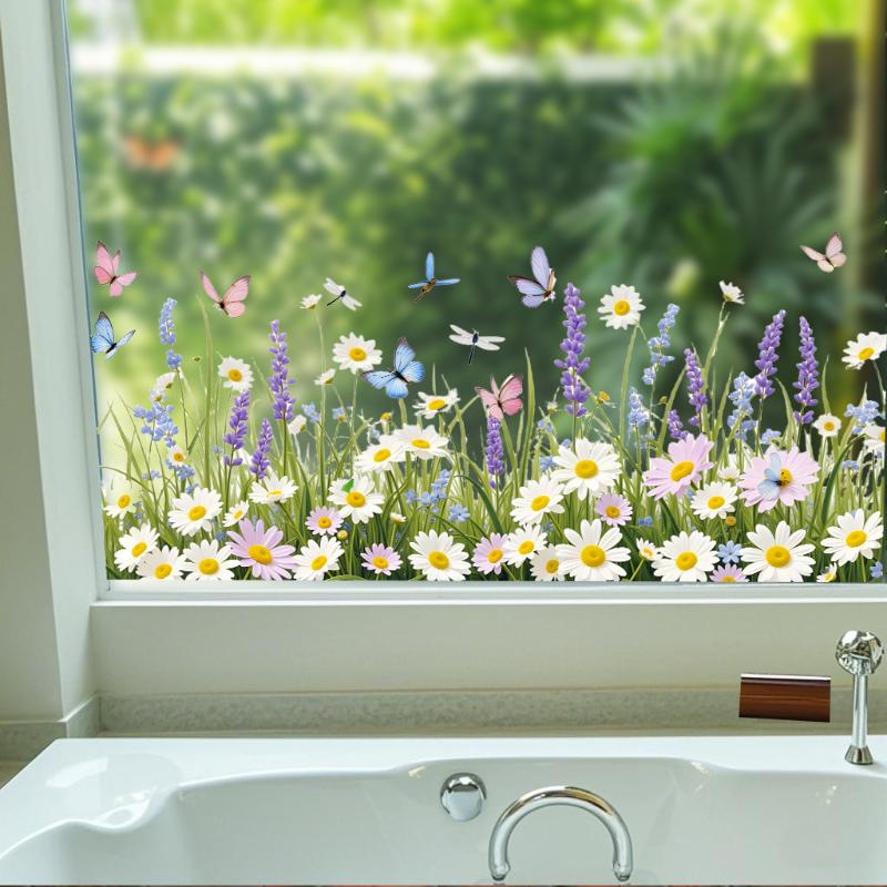 Färska Och Fjärilsvägg Elektrostatisk Adsorption Klistermärken För Heminredning Sovrum Kök