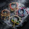 Vintage Hand Woven Dragon Hand Rope Enamel Diamond Inlaid Flying Dragon Jewelry Waterproof for Travel Wear