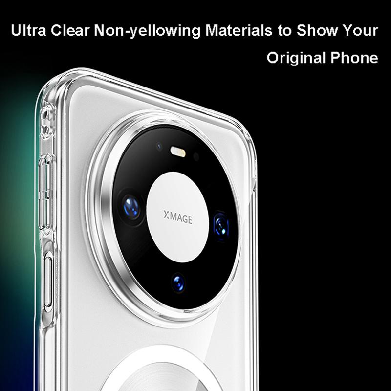 For Huawei Mate 80 Pro Max Case Magsafe Clear Non-Yellowing Skin Friendly Screen Lens Protection Rigid Hybrid Soft Grip Cover