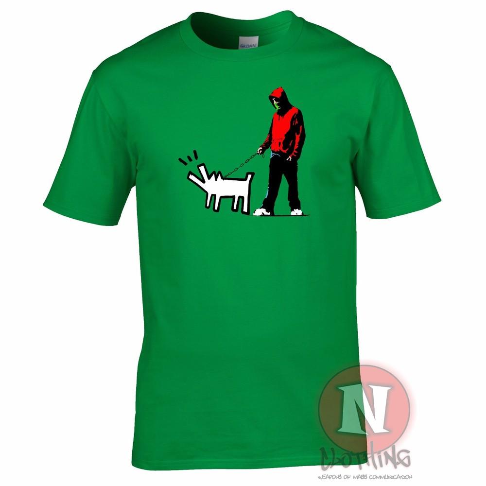 Banksy Harings Dog TShirt Street Art Graffiti Design Print Exclusive