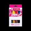 Acrylic Paint - Art Creation - 8 Tubes - 12 Ml - Multicolor - Matte Finish