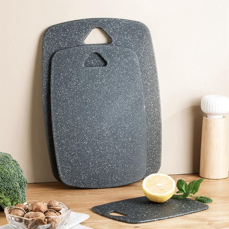 3PCS/Set Plastic Cutting Board Easy Grip Handle Cutting Boards Doube Sided Non-Slip Sorted Chopping Blocks Kitchen Tool Sets