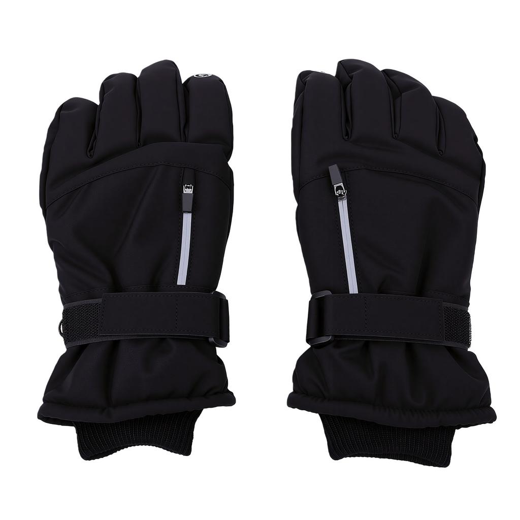 Winter Rainproof Ski Gloves Thermal Touchscreen for Men Women Insulation Extended Wrist Snow Sports Riding Black