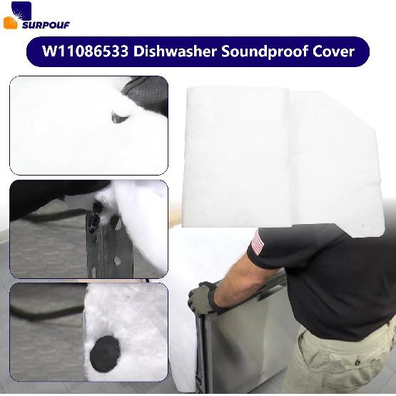 W11086533 Dishwasher Sound Shield Compatible With Whirlpool Kenmore Maytag Replacement 4512869 AP6048046 PS12070612 EAP12070612