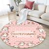 Custom Name,Kawaii Animal Pattern Art pattern round rug,Carpet Rug for Living Room Bedroom Playroom ,Non-slip Floor Mat,Holiday Gifts and Birthday Gif
