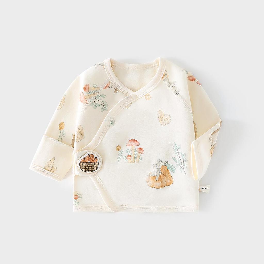 Neugeborenen Knochenlose Baumwolle Klettverschluss Pyjamas - Frühling/Herbst Halbrücken-Outfit