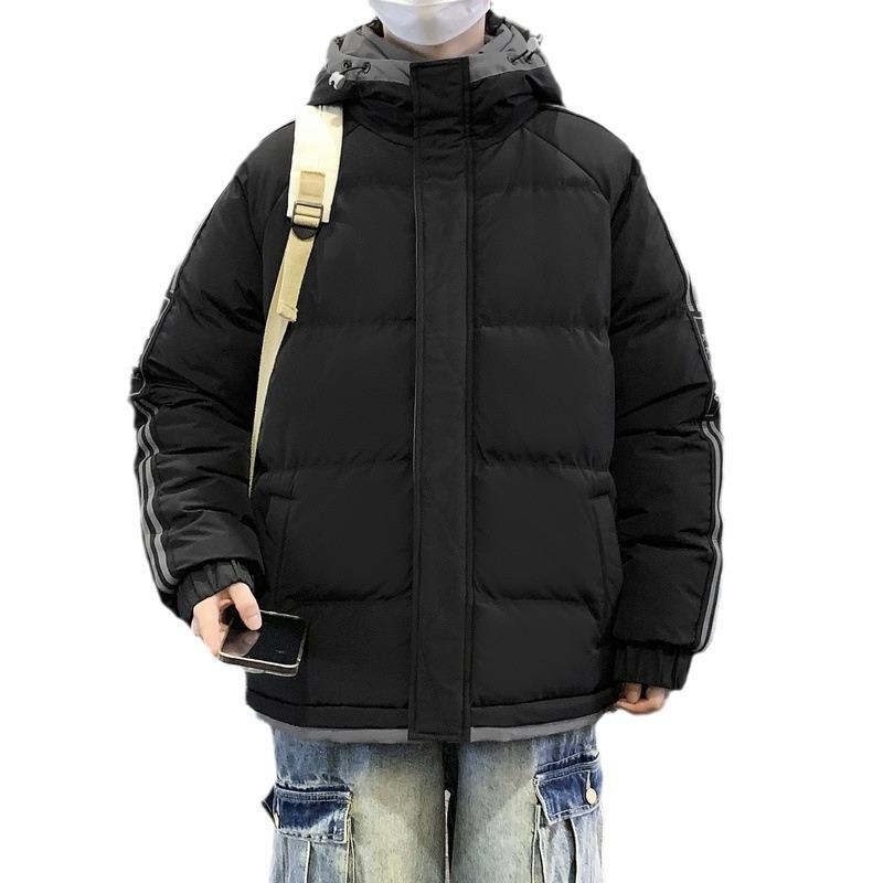 Fashion Casual Jacket Big Size Cotton Clothing Men's Winter Down Cotton Coat Loose Thickened Models of Cotton Bread Clothing Jacket